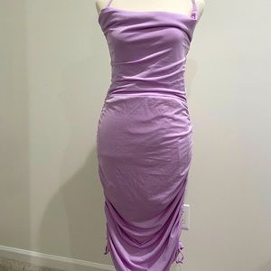 MissGuided Scrunched Midi Dress